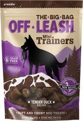 Off Leash Mini Trainers Tender Duck Soft & Chewy Dog Treats, 12-oz pouch