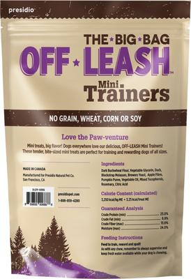 Show full view: Off Leash Mini Trainers Tender Duck Soft & Chewy Dog Treats, 12-oz pouch slide 3 of 5