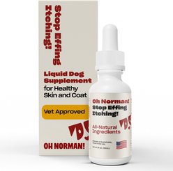 OH NORMAN STOP EFFING ITCHING! Anti-Itch Supplement for Dogs, 1-fl oz bottle