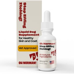 OH NORMAN STOP EFFING ITCHING! Anti-Itch Supplement for Dogs, 1-fl oz bottle