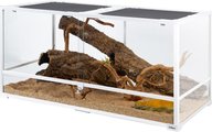 OiiBO 120-gal Large Tempered Glass Reptile Terrarium Habitat, White