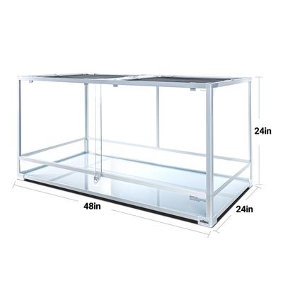 Show full view: OiiBO 120-gal Large Tempered Glass Reptile Terrarium Habitat, White slide 3 of 7