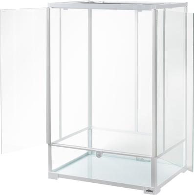 Show full view: OiiBO 2-in-1 Glass Screen & Mesh Ventilation Double Hinge Door Reptile Terrarium, Large, 55-gal, White slide 4 of 11