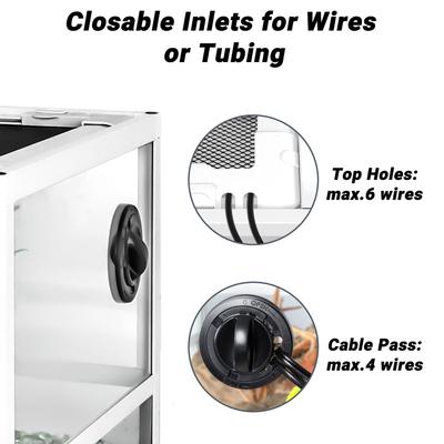 Show full view: OiiBO Extra-Long & Low Reptile Glass Terrarium, White, 47-gal slide 3 of 8