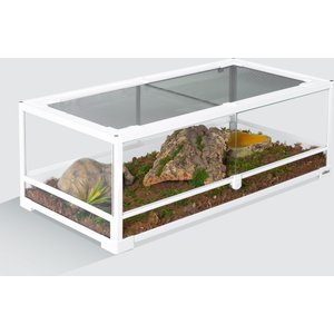 OiiBO Full Glass Front Opening Reptile Tank Terrarium, 35-gal