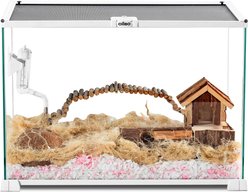 OiiBO Glass Reptile Tank Terrarium, 15-gal, White