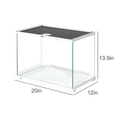 Show full view: OiiBO Glass Reptile Tank Terrarium, 15-gal, White slide 2 of 7