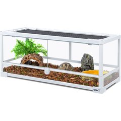 OiiBO Reptile Glass Terrarium, White, 20-gal