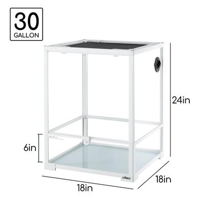 Show full view: OiiBO Reptile Glass Terrarium, White, 32-gal slide 3 of 8