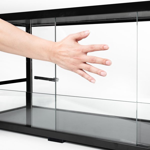 OiiBO Tempered Glass Reptile Terrarium, Black