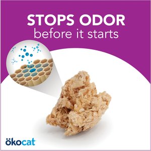 Okocat Mini Pellets Unscented Clumping Wood Cat Litter, 21.5-lb bag