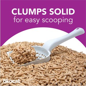 Okocat Mini Pellets Unscented Clumping Wood Cat Litter, 21.5-lb bag
