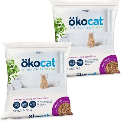 Okocat Okocat Mini Pellets Unscented Clumping Wood Cat Litter, 55-lb bundle