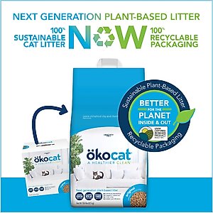 Okocat Original Premium Wood Clumping Cat Litter, 18.8-lb bag
