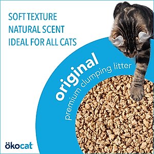 Okocat Original Premium Wood Clumping Cat Litter, 18.8-lb bag