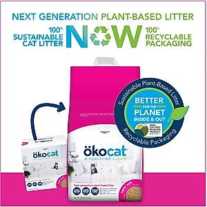 Okocat Super Soft Clumping Wood Unscented Cat Litter, 15.8-lb bag