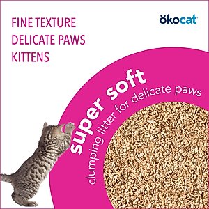 Okocat Super Soft Clumping Wood Unscented Cat Litter, 15.8-lb bag
