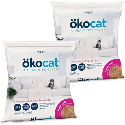 Okocat Okocat Super Soft Clumping Wood Unscented Cat Litter, 44-lb bundle