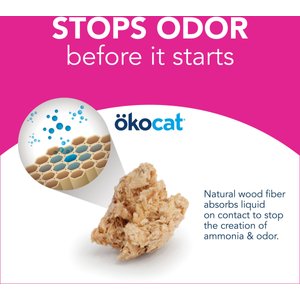 Okocat Super Soft Clumping Wood Unscented Cat Litter, 22-lb bag