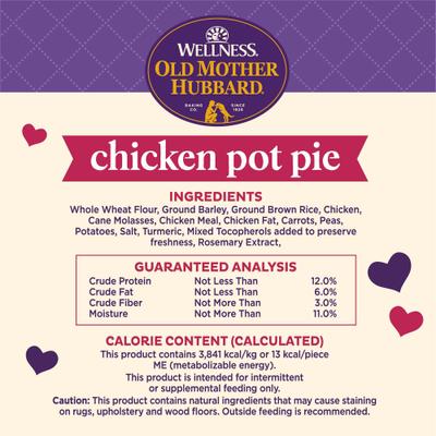 Show full view: Old Mother Hubbard by Wellness Classic Chicken Pot Pie Natural Mini Oven-Baked Biscuits Dog Treats, 20-oz bag slide 7 of 11