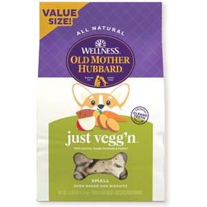 Old Mother Hubbard by Wellness Classic Just Vegg'N Natural Oven-Baked Biscuits Dog Treats, Small, 3.3-lb bag Old Mother Hubbard by Wellness Classic Just Vegg'N Natural Oven-Baked Biscuits Dog Treats, Small, 3.3-lb bag