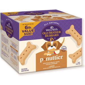 Old Mother Hubbard by Wellness Classic P-Nuttier Large Dog Treats, 6-lb box