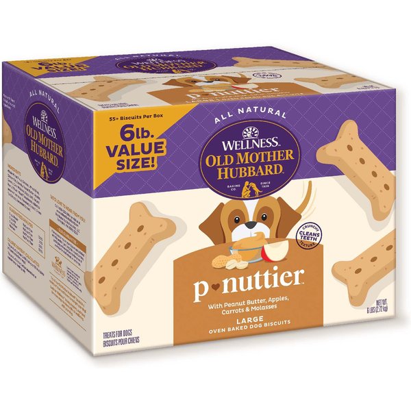 Old Mother Hubbard by Wellness Classic P-Nuttier Natural Large Oven-Baked Biscuits Dog Treats