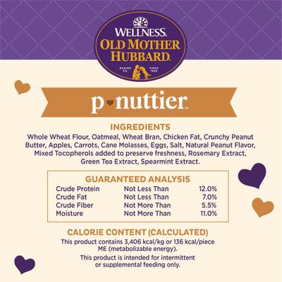 Show full view: Old Mother Hubbard by Wellness Classic P-Nuttier Natural Large Oven-Baked Biscuits Dog Treats, 6-lb box slide 8 of 11