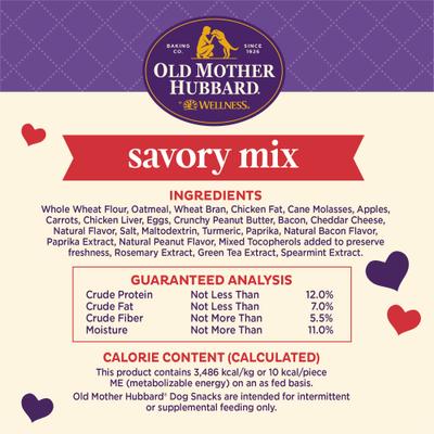 Show full view: Old Mother Hubbard by Wellness Classic Savory Mix Natural Mini Oven-Baked Biscuits Dog Treats, 20-oz bag slide 10 of 13