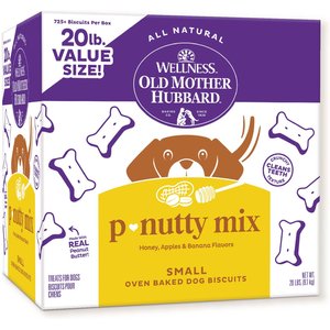 Old Mother Hubbard by Wellness P-Nutty Assorted Mix Natural Small Oven-Baked Biscuits Dog Treats