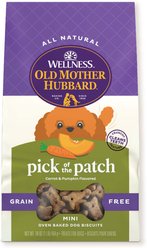 Old Mother Hubbard by Wellness Pick of the Patch Natural Grain-Free Mini Oven-Baked Biscuits Dog Treats, 16-oz bag