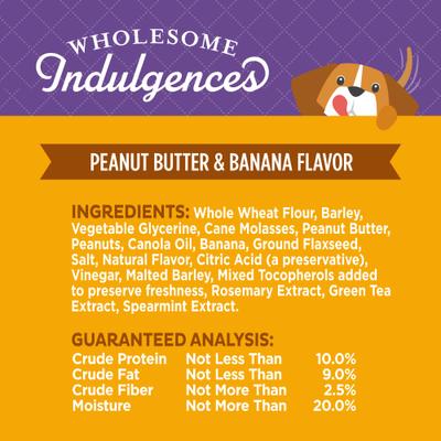 Show full view: Old Mother Hubbard by Wellness Wholesome Indulgences Peanut Butter Banana Natural Dog Treats, 10-oz bag slide 8 of 10