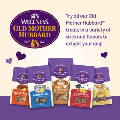Show full view: Old Mother Hubbard by Wellness Wholesome Indulgences Peanut Butter Banana Natural Dog Treats, 10-oz bag slide 6 of 10
