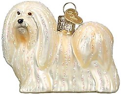 Old World Christmas Christmas Lhaso Apso Glass Tree Ornament slide 2 of 5