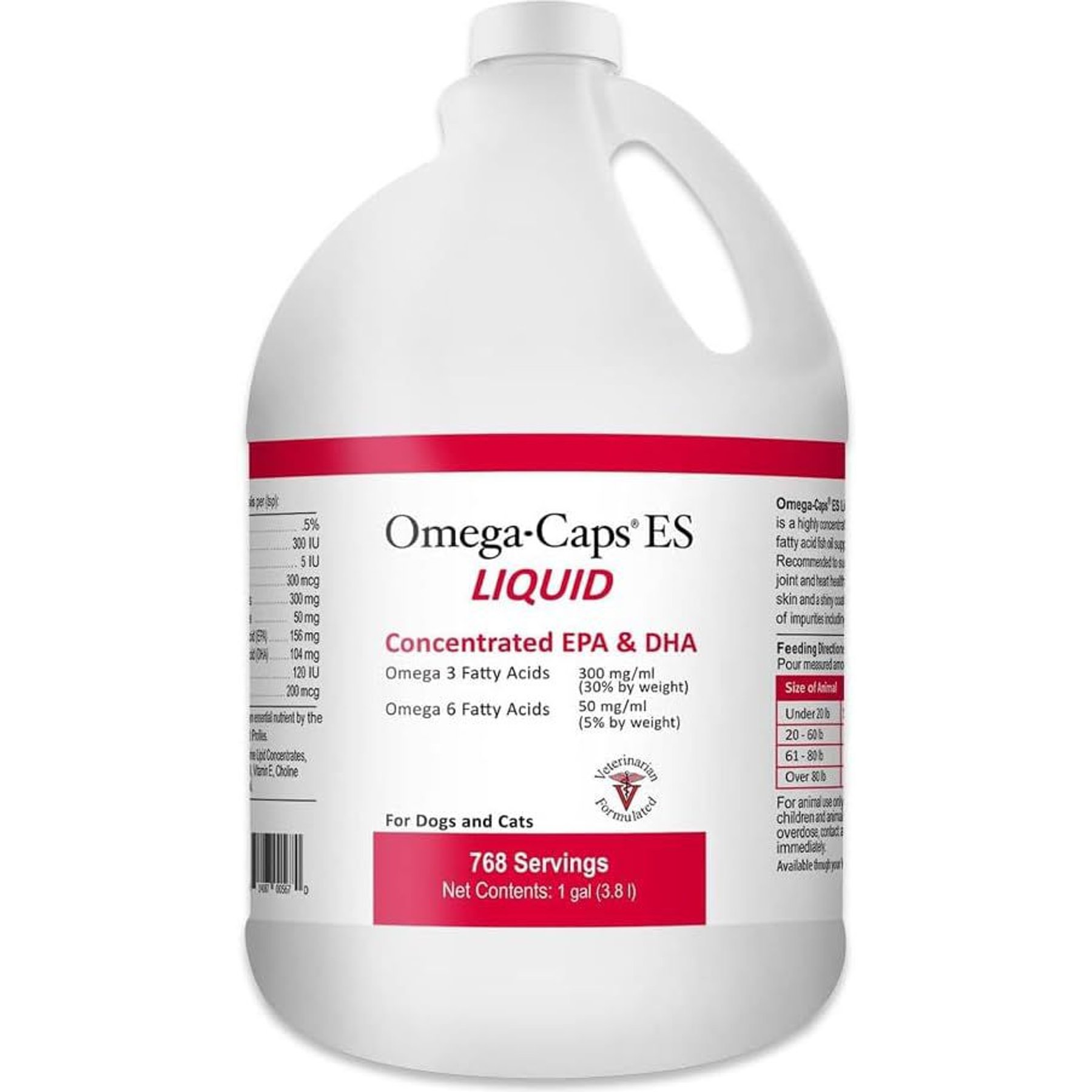 Omega-Caps ES Liquid for Dogs & Cats, 1-gal bottle