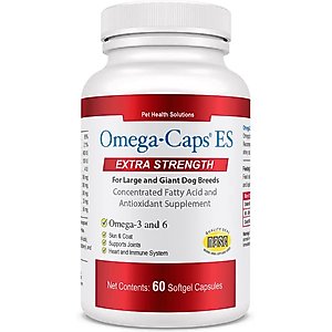 Omega-Caps Softgel Capsules Extra Strength for Large Dogs, 60 count