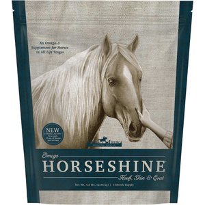 Omega Fields Omega Horseshine Hoof, Skin & Coat Powder Horse Supplement, 4.5-lb bag