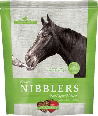 Show full view: Omega Fields Omega Nibblers Low Sugar & Starch Apple Horse Treats, 3.5-lb bag slide 1 of 4