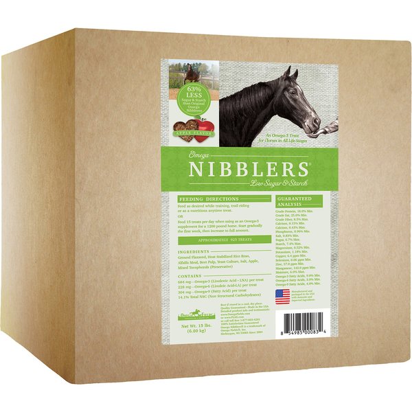 Omega Fields Omega Nibblers Low Sugar & Starch Apple Horse Treats
