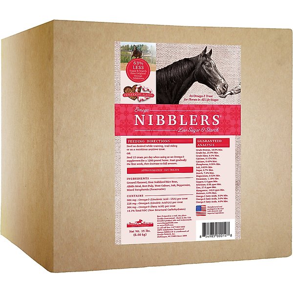 Omega Fields Omega Nibblers Low Sugar & Starch Peppermint Horse Treats
