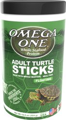 Omega One Adult Turtle Floating Sticks Food, 12.5-oz jar