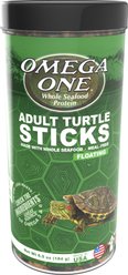 Omega One Adult Turtle Floating Sticks Food, 6.5-oz jar