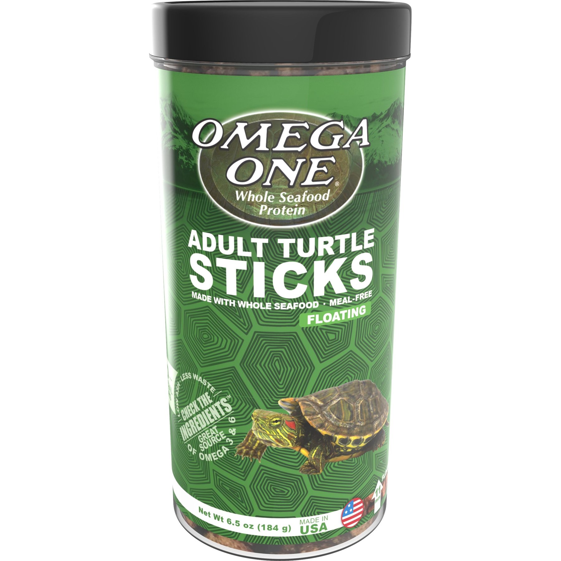 Omega One Adult Turtle Floating Sticks Food, 6.5-oz jar