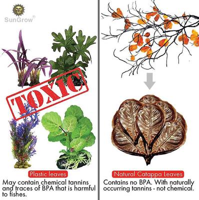 Show full view: Omega One Betta Buffet Flakes Food + SunGrow Indian Almond Catappa Aquarium Fish Betta Leaves slide 5 of 5