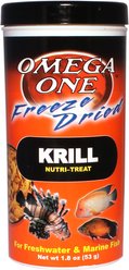 Omega One Freeze-Dried Krill Freshwater & Marine Fish Treat, 1.8-oz jar