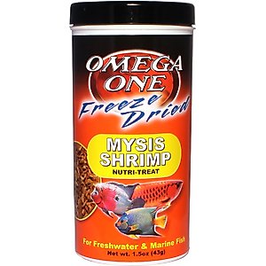 Omega One Freeze-Dried Mysis Shrimp Freshwater & Marine Fish Treat, 1.5-oz jar