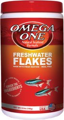 Omega One Freshwater Flakes Tropical Fish Food, 5.3-oz jar