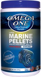 Omega One Large Marine Pellets with Garlic Fish Food, 20-oz jar