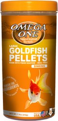 Omega One Large Sinking Goldfish Pellets Fish Food, 7.5-oz jar