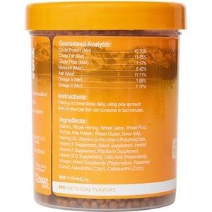 Omega One Medium Sinking Goldfish Pellets Fish Food, 4.2-oz jar